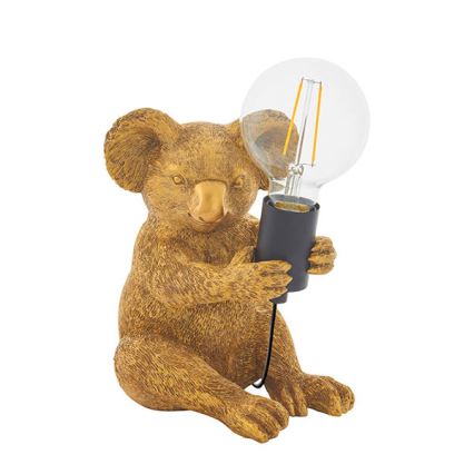 Endon 95082 - Tischlampe KOALA 1xE27/10W/230V goldfarben