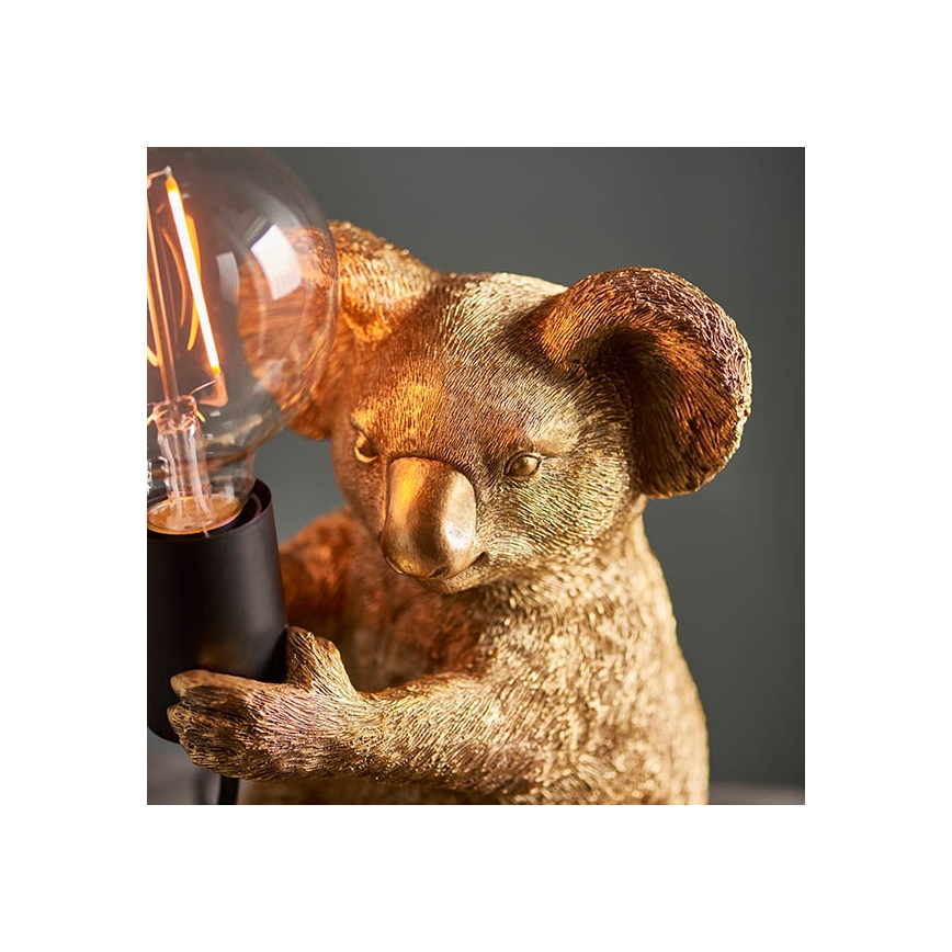 Endon 95082 - Tischlampe KOALA 1xE27/10W/230V goldfarben
