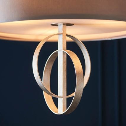 Endon 95215 - Kronleuchter an Kette, 5×E27 (je 10 W), 230 V, Ø 70 cm, grau