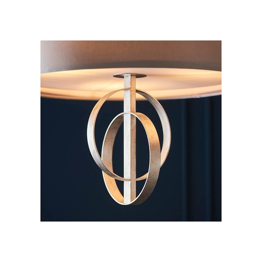 Endon 95215 - Kronleuchter an Kette, 5×E27 (je 10 W), 230 V, Ø 70 cm, grau