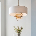 Endon 95268 - Kronleuchter an Kette 3xE14/6W/230V Ø 60 cm weiß/Messing