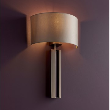 Endon 95449 - Wandleuchte 1xE27/10W/230V beige/mattchrom