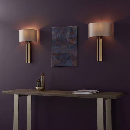 Endon 95452 - Wandleuchte 1xE27/10W/230V beige/gold
