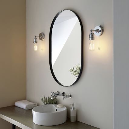 Endon 95505 - Badezimmer-Wandleuchte MILLER 1xE27/6W/230V IP44 glänzender Chrom