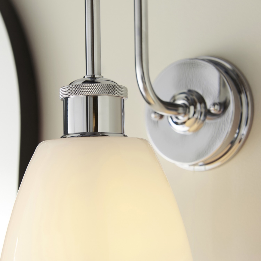 Endon 95506 - Badezimmer-Wandleuchte PIPER 1xE27/10W/230V IP44 glänzender Chrom