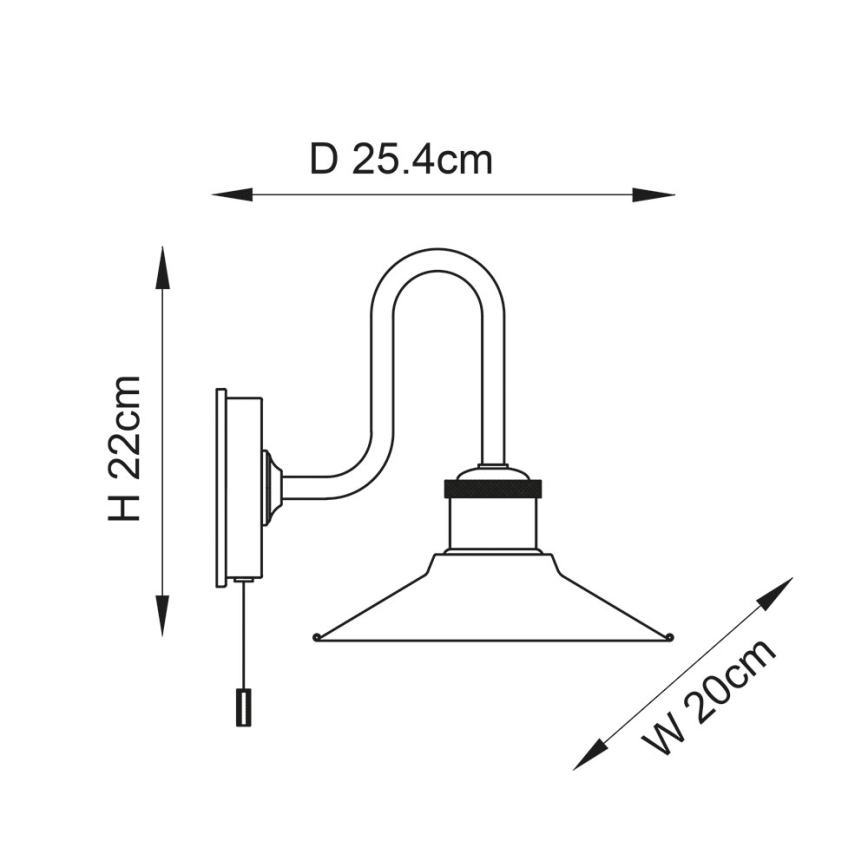 Endon 95508 - Badezimmer-Wandleuchte MARIS 1xE27/6W/230V IP44 Hochglanzchrom