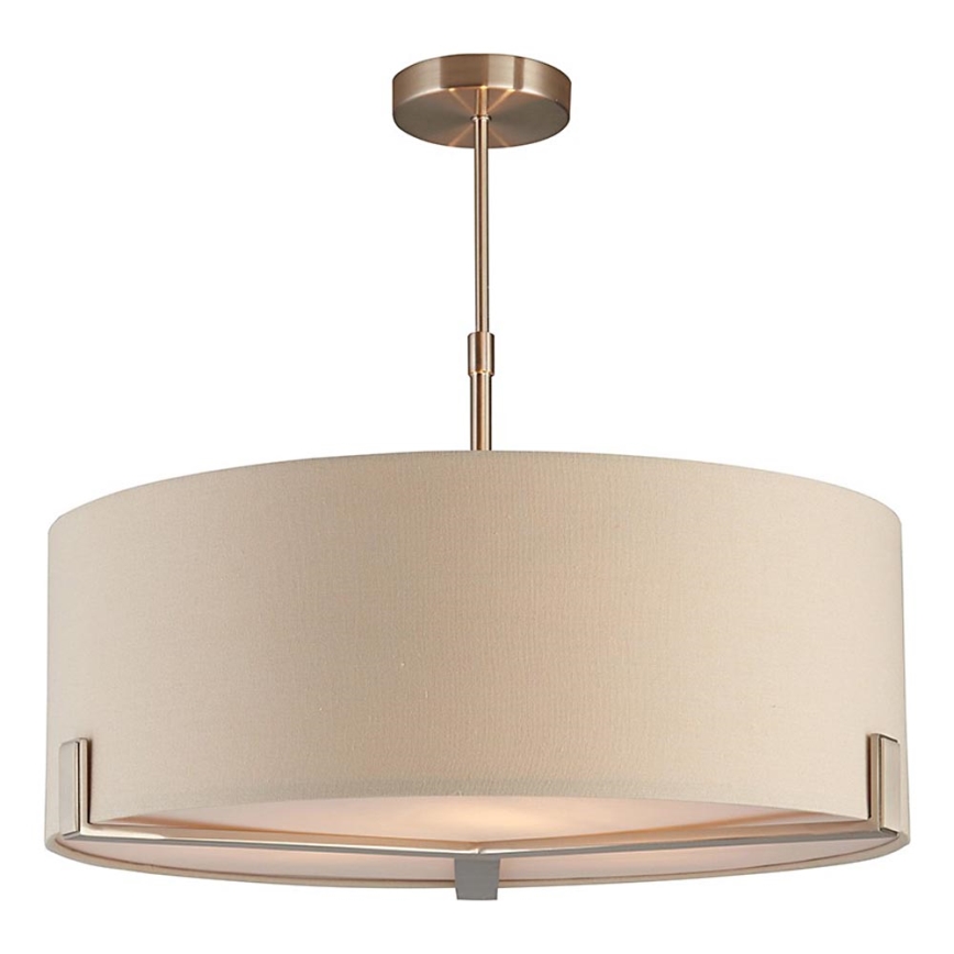 Endon 95834 - Deckenleuchte an Stange HAYFIELD 3xE27/40W/230V matt Chrom/beige