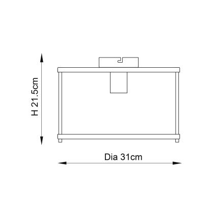 Endon 96150 - Deckenleuchte HOPTON 1xE27/10W/230V glänzender Chrom
