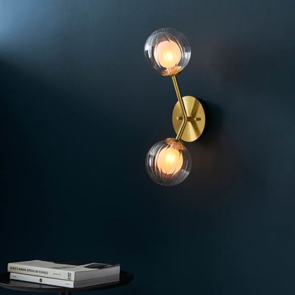 Endon 96691 - Wandleuchte NORTHWEST 2xG9/3W/230V goldfarben