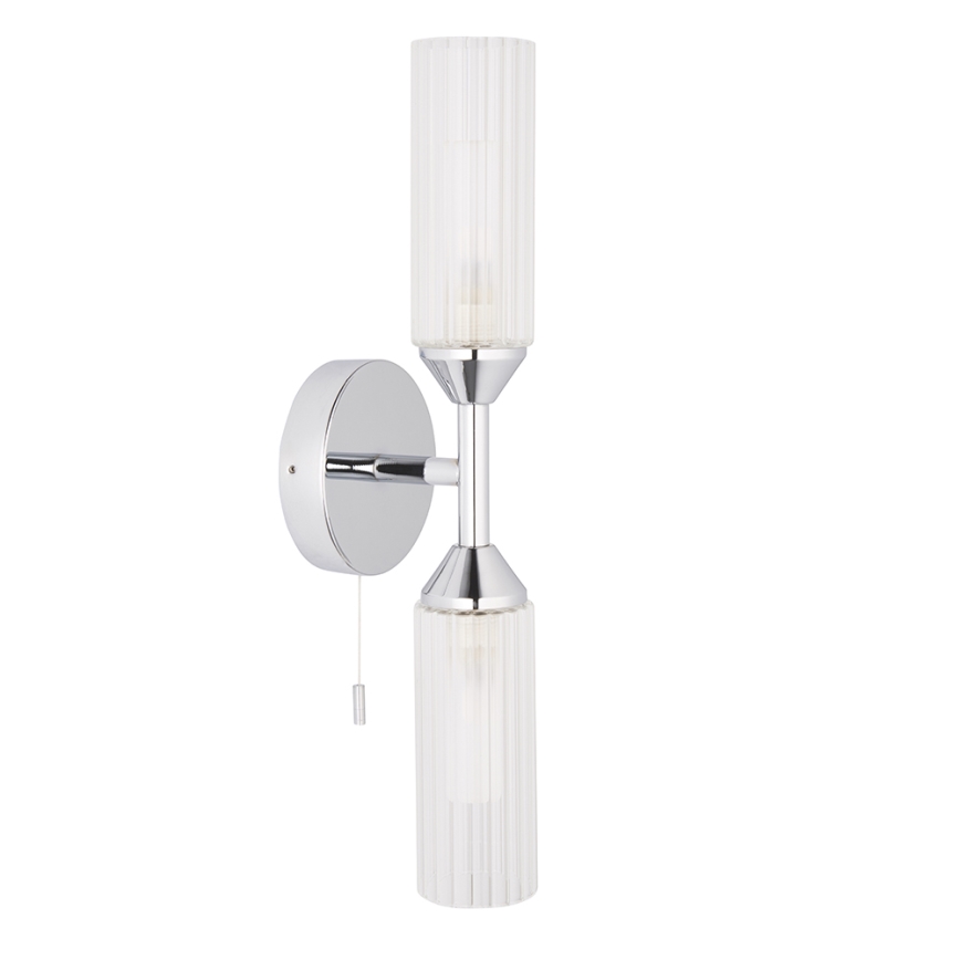 Endon 97172 - Badezimmer-Wandleuchte NATORI 2xG9/3W/230V IP44 glänzender Chrom