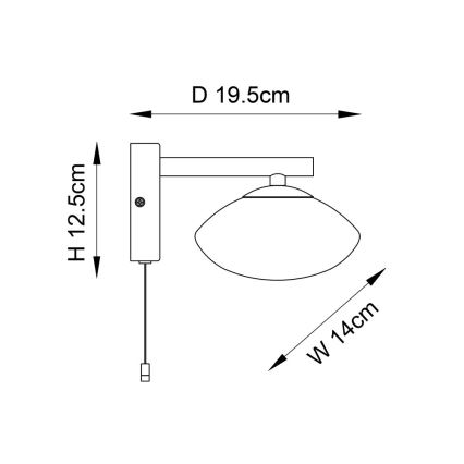 Endon 97181 - Badezimmer-Wandleuchte MOBIAS 1xG9/3W/230V IP44 glänzender Chrom