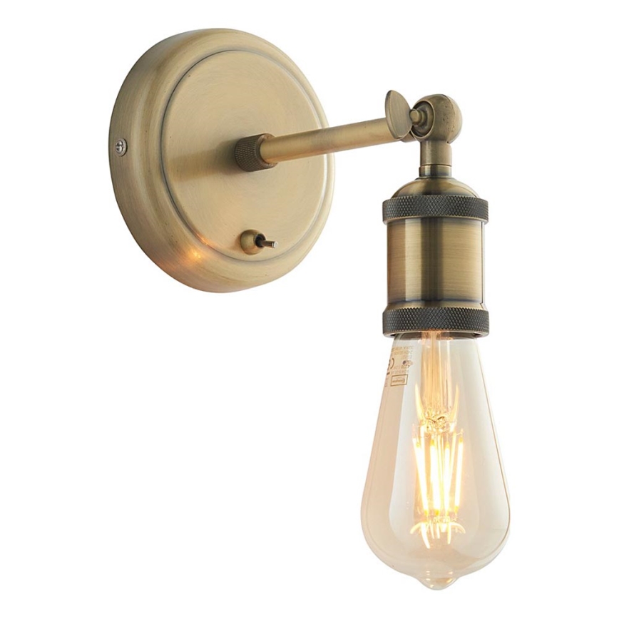 Endon 97245 - Wandspot HAL 1xE27/10W/230V Messing