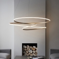 Endon 97645 - TWIRL dimmbare LED-Pendelleuchte an Stahlseil LED/131W/230V 3000K goldfarben