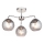 Endon 97971 - Aufputz-Kronleuchter DIMPLE 3xE14/7W/230V Hochglanz-Chrom/rauchgrau