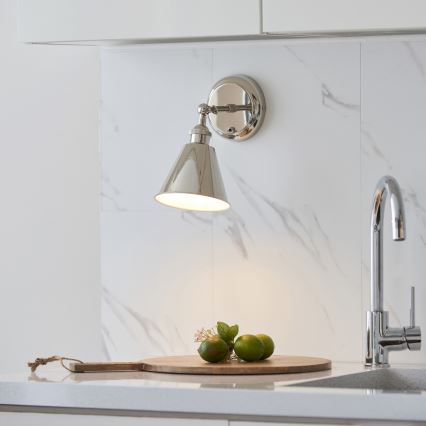 Endon 98716 - Wandspot HALLE 1xE14/40W/230V glänzender Chrom