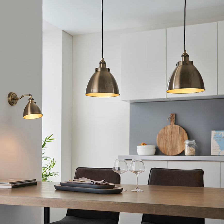 Endon 98746 - Wandstrahler FRANKLIN 1xE14/7W/230V Messing