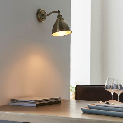 Endon 98746 - Wandstrahler FRANKLIN 1xE14/7W/230V Messing