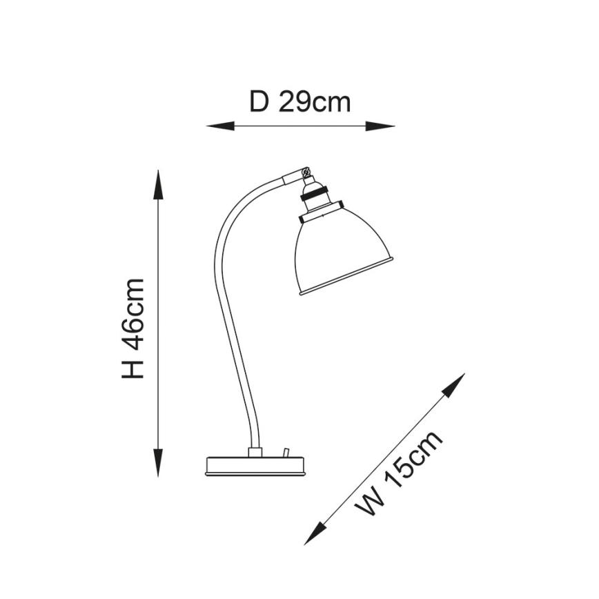 Endon 98752 - Tischleuchte FRANKLIN 1xE14/7W/230V mattchrom/anthrazit