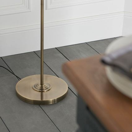 Endon 98935 - Stehleuchte HIGHCLERE 3xE14/40W/230V weiß/Messing d 47 cm