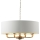 Endon 98938 - Kronleuchter mit Kette HIGHCLERE 8xE14/40W/230V Ø 70 cm weiß/messing