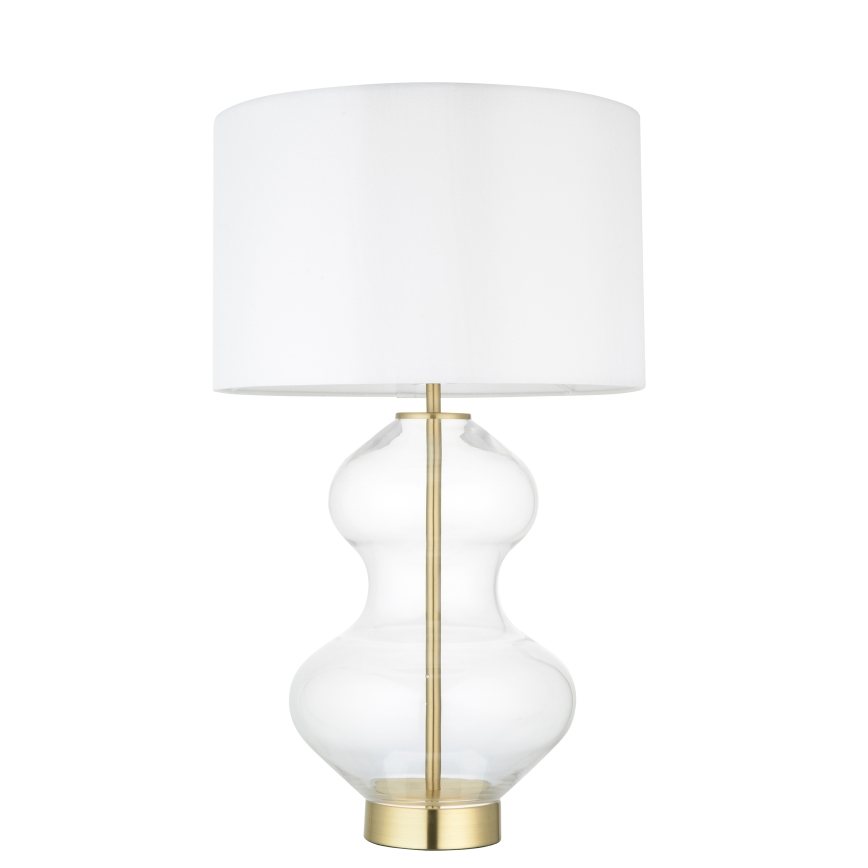 Endon 99110 - Dimmbare Tischlampe KELDA 1xE27/10W/230V weiß/gold