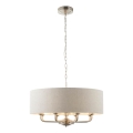 Endon 99152 - Hängeleuchte an Kette HIGHCLERE 8xE14/40W/230V grau/matt Chrom d 70 cm