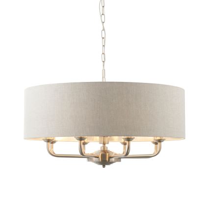 Endon 99152 - Hängeleuchte an Kette HIGHCLERE 8xE14/40W/230V grau/matt Chrom d 70 cm