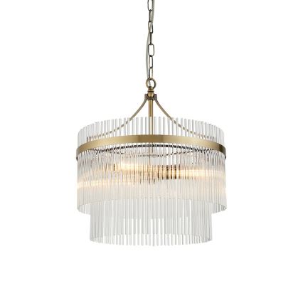 Endon 99167 - Kronleuchter an Kette MARIETTA 3xE14/7W/230V Messing/klar