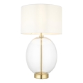 Endon 99292 - Dimmbare Tischlampe KELDA 1xE27/10W/230V creme/gold