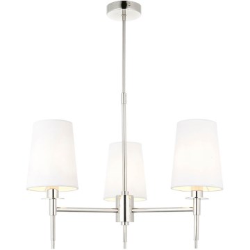 Endon 99455 - Deckenleuchte an Stange 3xE14/6W/230V glänzender Chrom/weiß