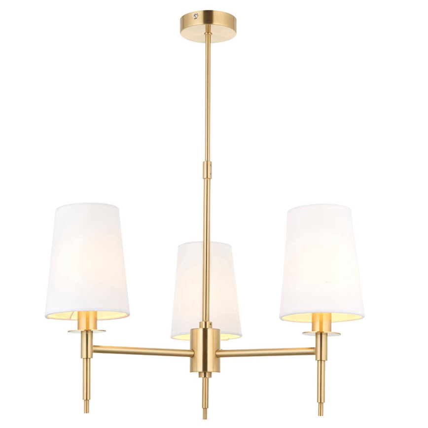 Endon 99456 - Pendelleuchte mit Stange 3xE14/6W/230V gold/weiß