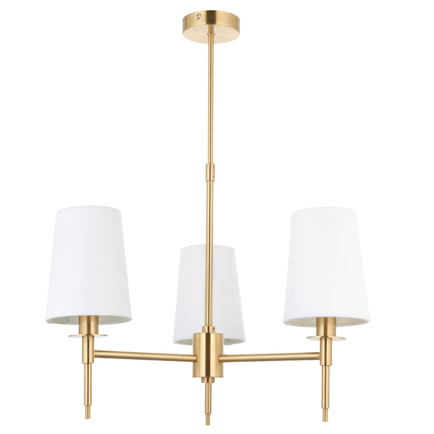 Endon 99456 - Pendelleuchte mit Stange 3xE14/6W/230V gold/weiß