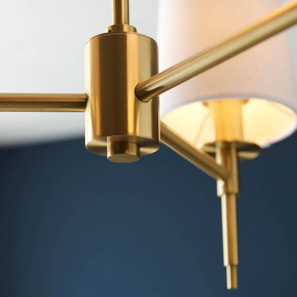 Endon 99456 - Pendelleuchte mit Stange 3xE14/6W/230V gold/weiß