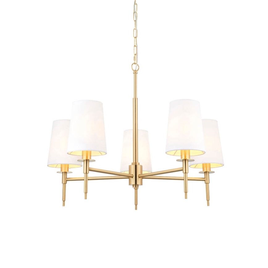 Endon 99458 - Kronleuchter mit Kette 5xE14/6W/230V gold/weiß