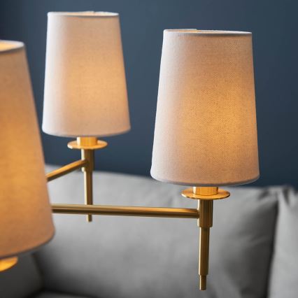 Endon 99458 - Kronleuchter mit Kette 5xE14/6W/230V gold/weiß