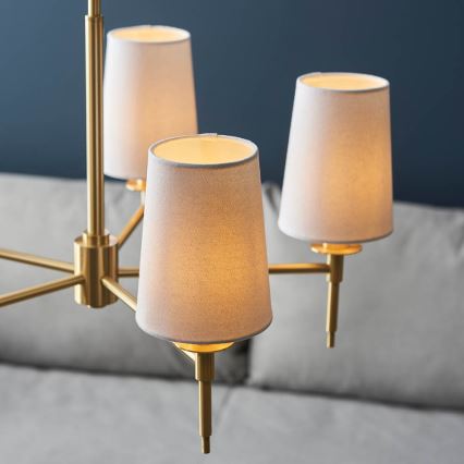 Endon 99458 - Kronleuchter mit Kette 5xE14/6W/230V gold/weiß