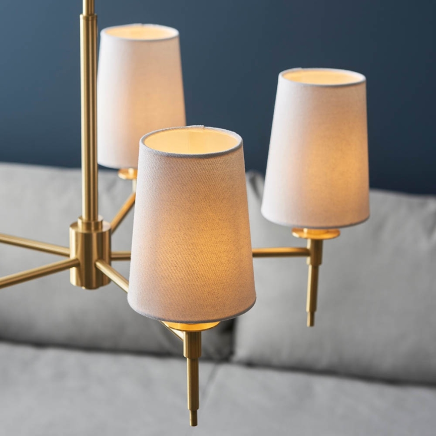 Endon 99458 - Kronleuchter mit Kette 5xE14/6W/230V gold/weiß