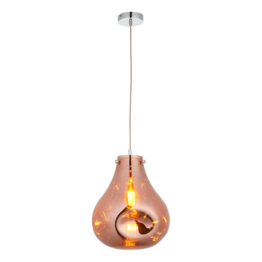 Endon 99790 - Hängeleuchte EUROPA an Kabel 1xE27/10W/230V rauchbraun