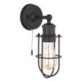 Endon 99948 - Badezimmer-Wandleuchte CREW 1xE27/6W/230V IP44 schwarz