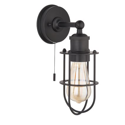 Endon 99948 - Badezimmer-Wandleuchte CREW 1xE27/6W/230V IP44 schwarz