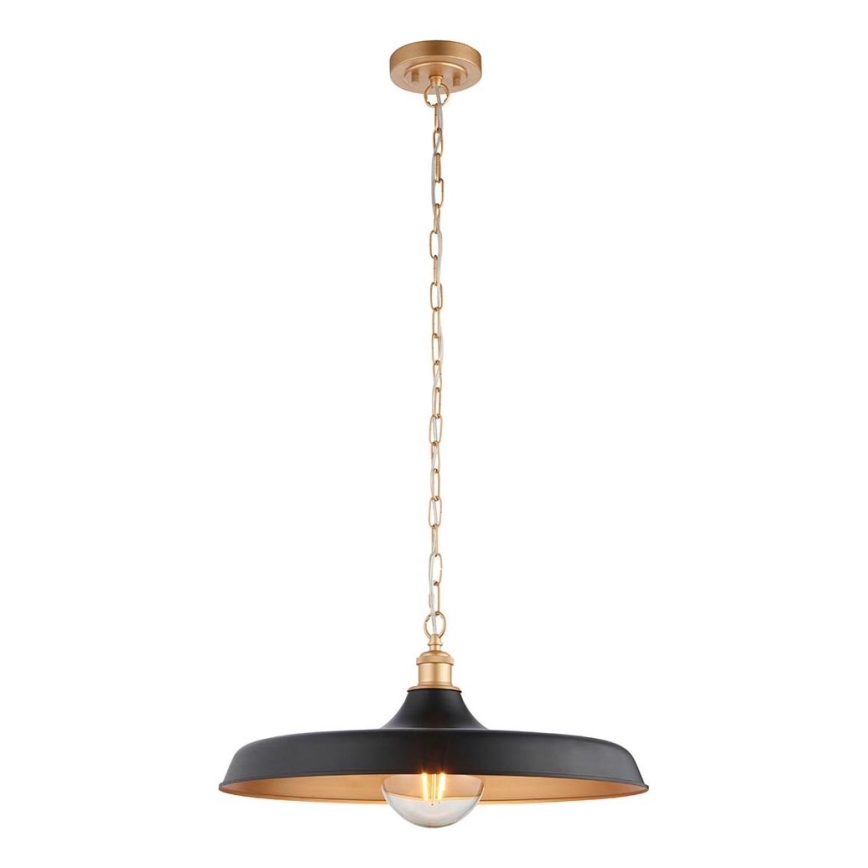 Endon 99998 - Kronleuchter mit Kette SABIAN 1xE27/10W/230V schwarz/gold
