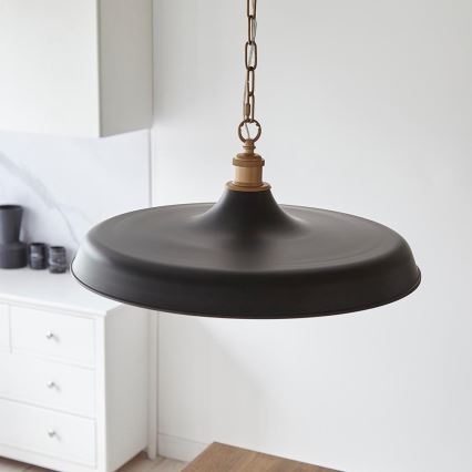 Endon 99998 - Kronleuchter mit Kette SABIAN 1xE27/10W/230V schwarz/gold