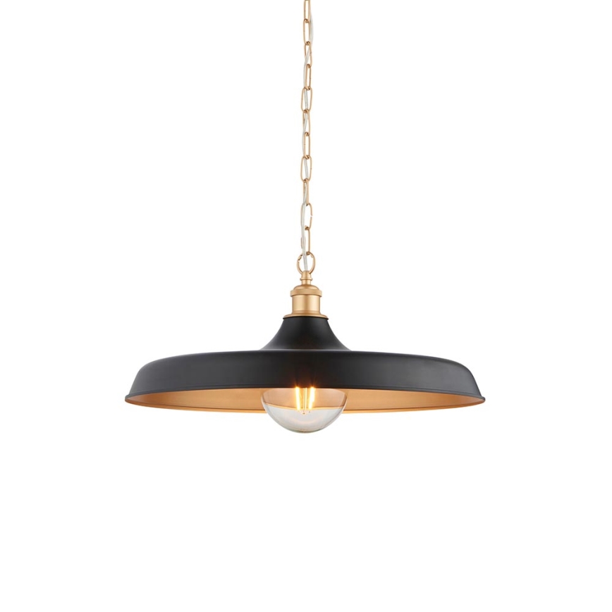 Endon 99998 - Kronleuchter mit Kette SABIAN 1xE27/10W/230V schwarz/gold