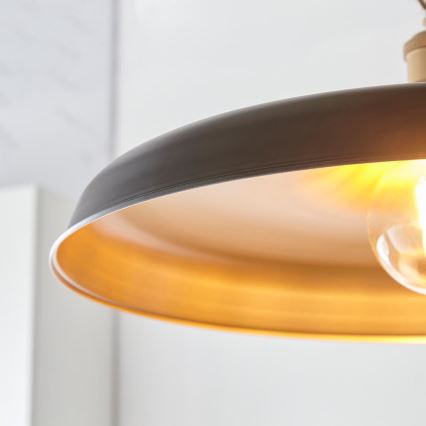 Endon 99998 - Kronleuchter mit Kette SABIAN 1xE27/10W/230V schwarz/gold