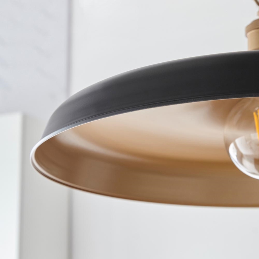 Endon 99998 - Kronleuchter mit Kette SABIAN 1xE27/10W/230V schwarz/gold