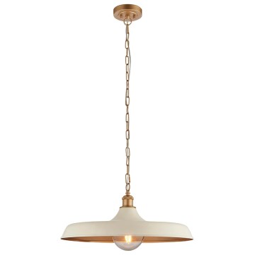 Endon 99999 - Kronleuchter an Kette SABIAN 1xE27/10W/230V creme/gold