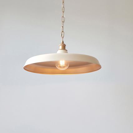Endon 99999 - Kronleuchter an Kette SABIAN 1xE27/10W/230V creme/gold