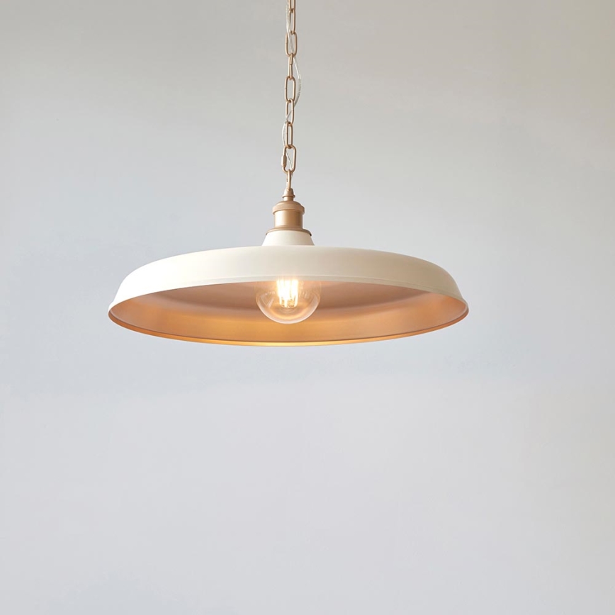 Endon 99999 - Kronleuchter an Kette SABIAN 1xE27/10W/230V creme/gold