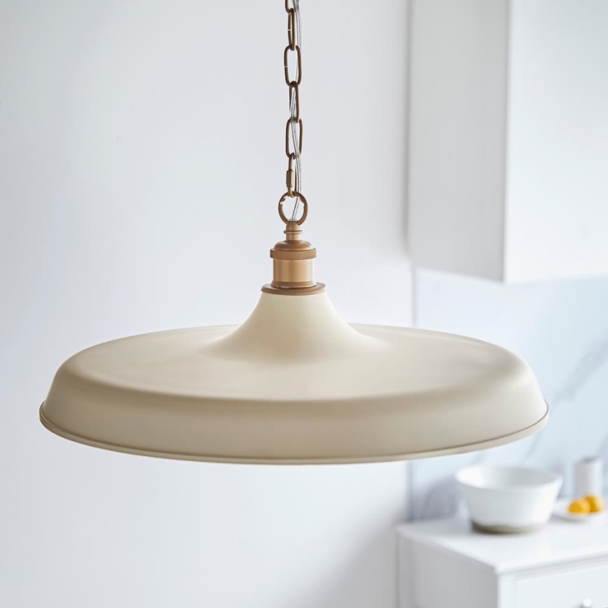 Endon 99999 - Kronleuchter an Kette SABIAN 1xE27/10W/230V creme/gold