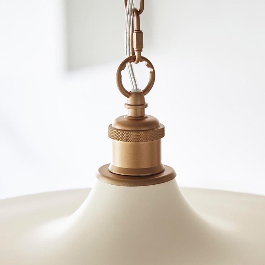 Endon 99999 - Kronleuchter an Kette SABIAN 1xE27/10W/230V creme/gold